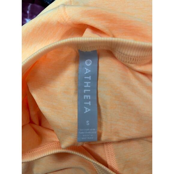 Athleta Orange Cross Current Elastic Waist Short Sleeve Beach Dress Size Small - Picture 3 of 5